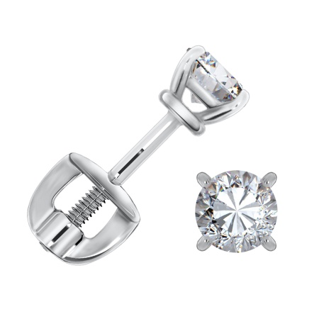 Пусеты из золота с бриллиантами