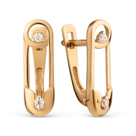 Серьги из золота 030082-1102 от KRASNOE, металл Золото, вставка 