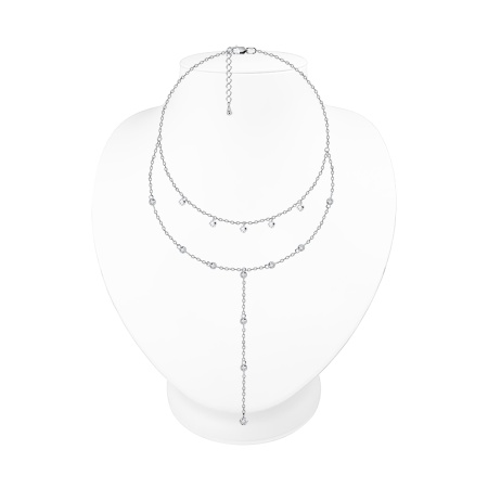 Колье из серебра с фианитами 8340206236л-38