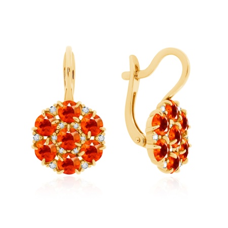 Серьги из серебра с опалом