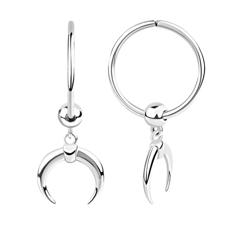 Серьги из серебра без вставок 2340404778 от KRASNOE, металл Серебро, вставка Без вставок