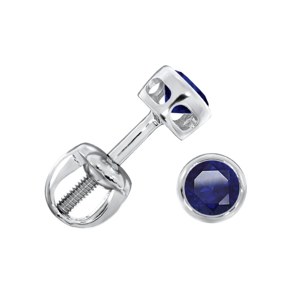 Пусеты из серебра с ситаллами