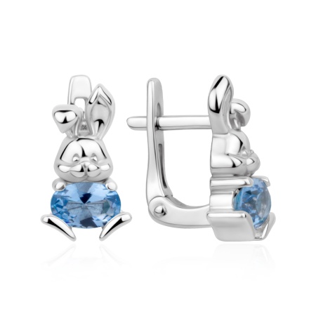 Серьги из серебра с ситаллами