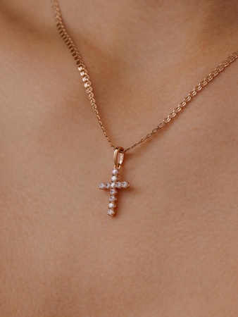 Подвеска из серебра с фианитами