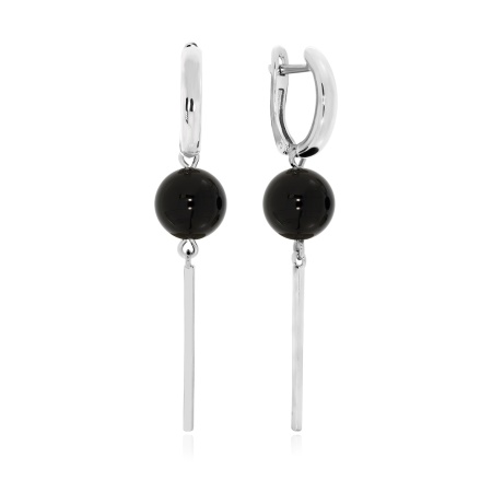 Серьги из серебра с агатами