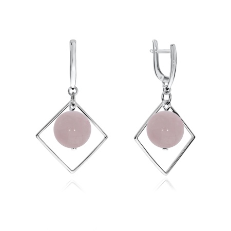 Серьги из серебра с кварцем 2340101027-1-30 от KRASNOE, металл Серебро, вставка Кварц