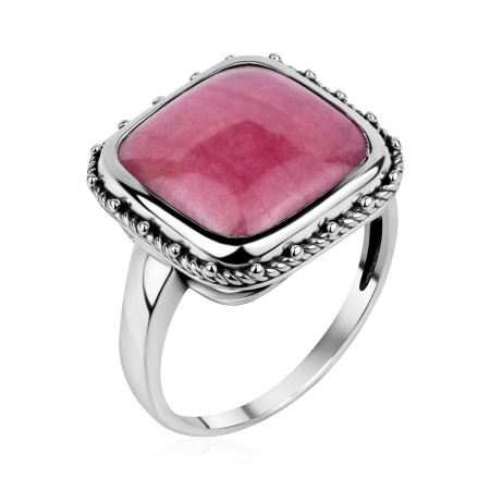 Купить кольцо из серебра с родонитом в интернет-магазине KRASNOE