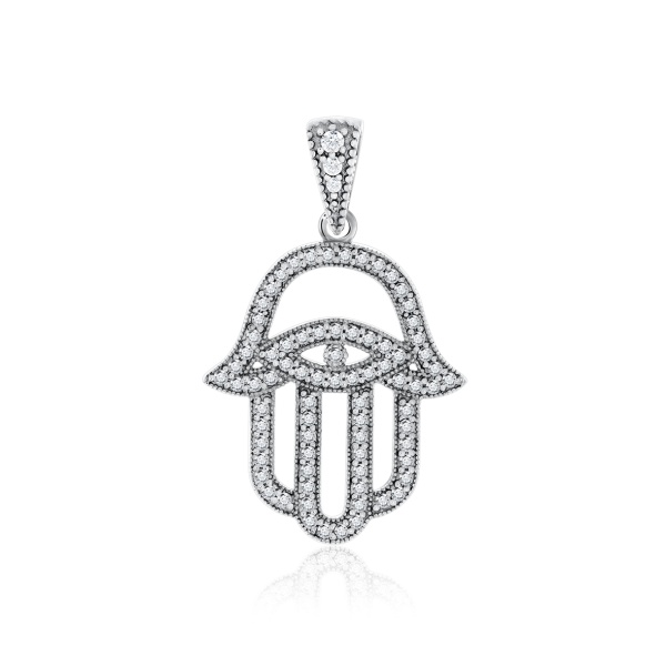 Подвеска из серебра с фианитами