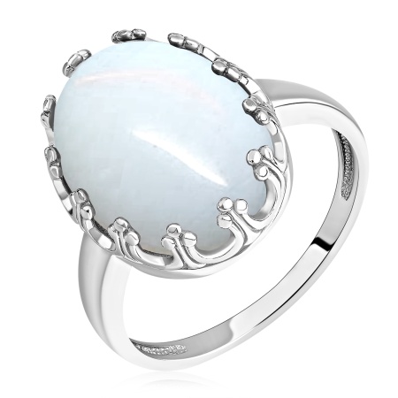 Купить кольцо из серебра с лунным каменем в интернет-магазине KRASNOE
