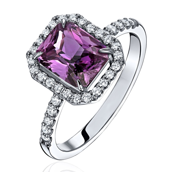 Купить кольцо из золота с сапфиром и бриллиантами в интернет-магазине KRASNOE