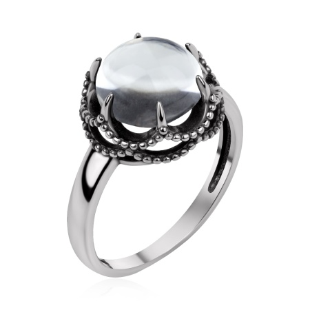 Купить кольцо из серебра с горным хрусталем в интернет-магазине KRASNOE