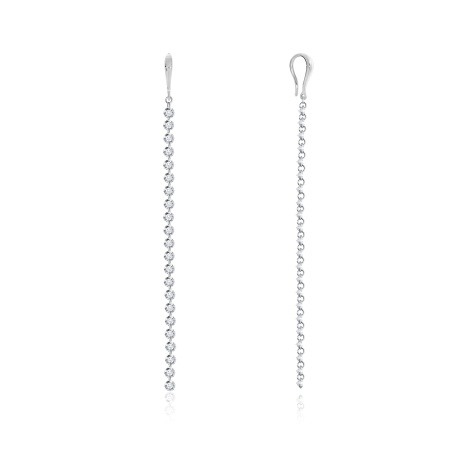 Серьги из серебра с фианитами 2340200630 от KRASNOE, металл Серебро, вставка Фианит