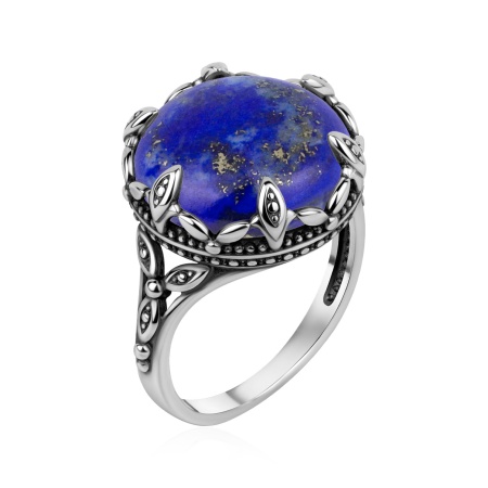 Купить кольцо из серебра с лазуритом в интернет-магазине KRASNOE