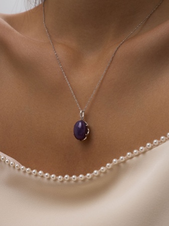 Купить подвеска из серебра с чароитом