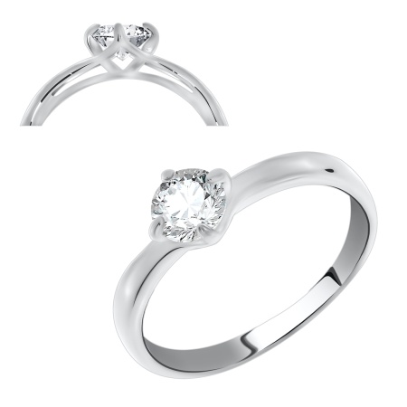 Купить кольцо из серебра с фианитом в интернет-магазине KRASNOE