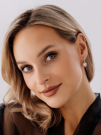 Серьги из серебра с жемчугом