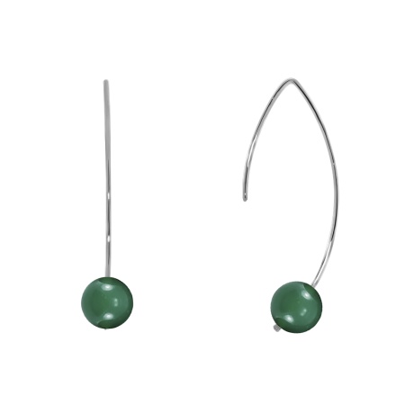 Серьги из серебра с агатами