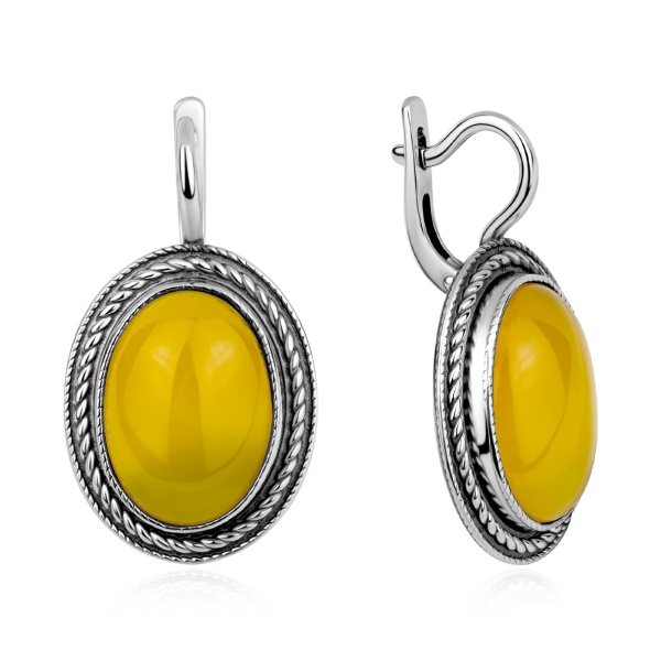 Серьги из серебра с агатами в ювелирном интернет-магазине