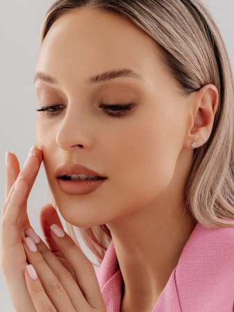 Пусеты из серебра с фианитами 2340205273л от KRASNOE, металл Серебро, вставка Фианит