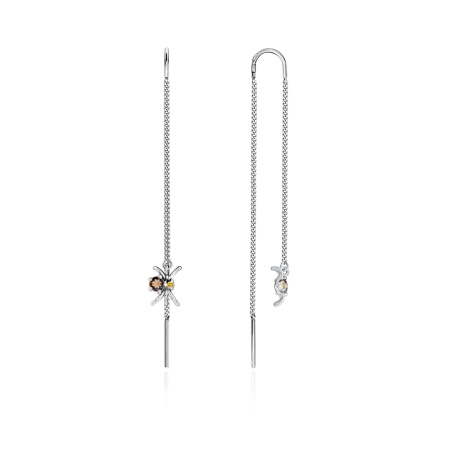 Серьги из серебра с фианитами 2340201251-1-40 от KRASNOE, металл Серебро, вставка Фианит