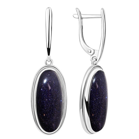 Серьги из серебра с авантюрином