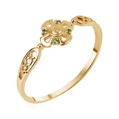 Купить кольцо из серебра с изумрудом в интернет-магазине KRASNOE