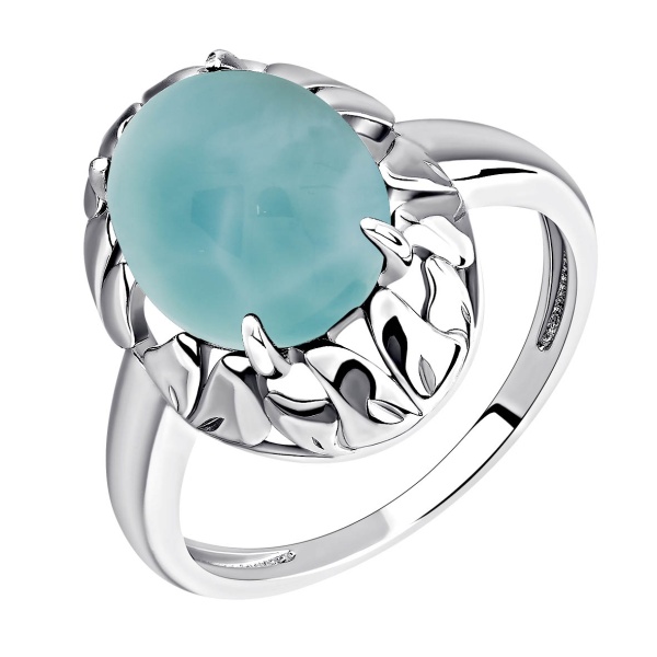 Купить кольцо из серебра с ларимаром в интернет-магазине KRASNOE