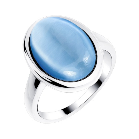 Купить кольцо из серебра с кошачим глазом в интернет-магазине KRASNOE