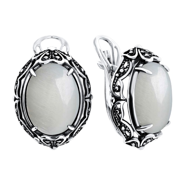 Серьги из серебра с перламутрами в ювелирном интернет-магазине