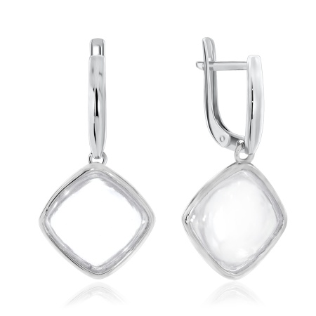 Серьги из серебра с хрусталём