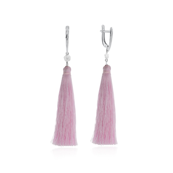 Серьги из серебра с перламутрами 2340490519-30 от KRASNOE, металл Серебро, вставка Перламутр