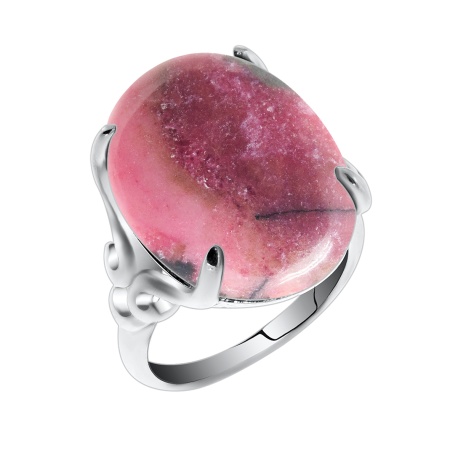 Кольцо из серебра с родонитом со скидкой