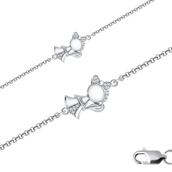 Купить браслет из серебра с фианитом