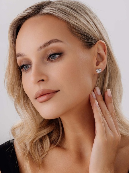 Пусеты из серебра без вставок в ювелирном интернет-магазине