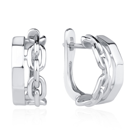 Серьги из серебра без вставок