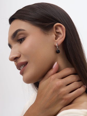 Серьги из серебра с агатами