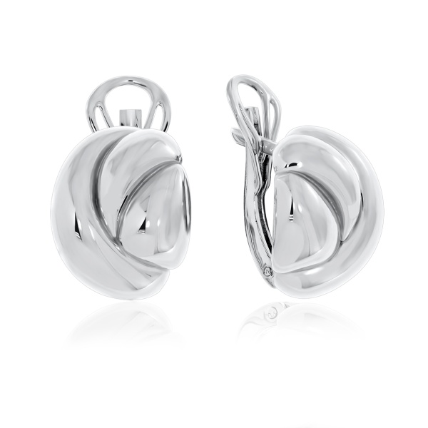 Серьги из серебра без вставок со скидкой