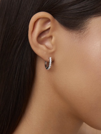 Серьги из серебра с фианитом