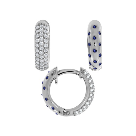 Серьги из серебра с ситаллами и фианитами 2340871276л от KRASNOE, металл Серебро, вставка Фианит