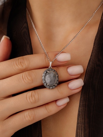 Купить подвеска из серебра с лабрадоритом