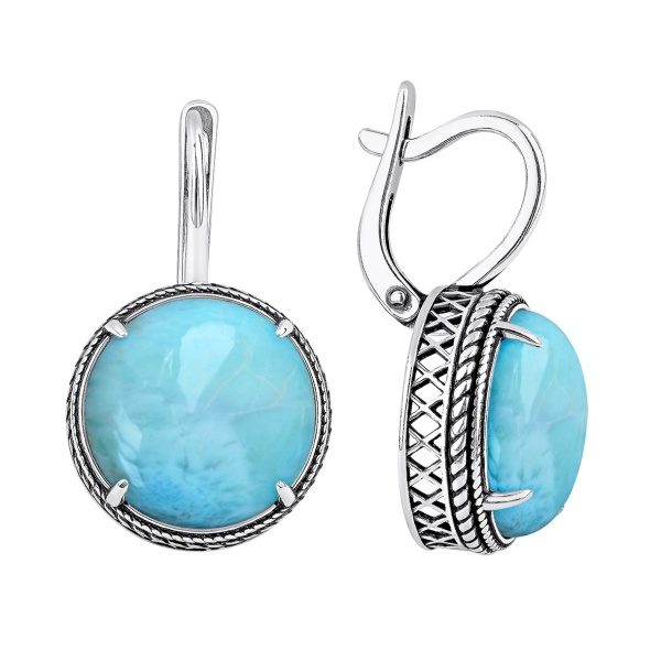 Серьги из серебра с ларимаром в ювелирном интернет-магазине Серьги из серебра с ларимаром в ювелирном интернет-магазине