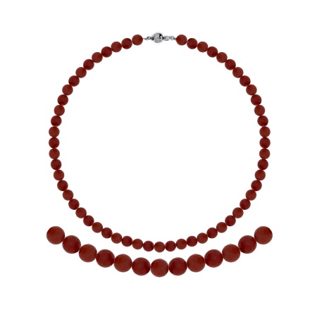 Бусы из серебра с агатами 8340656088-45-40