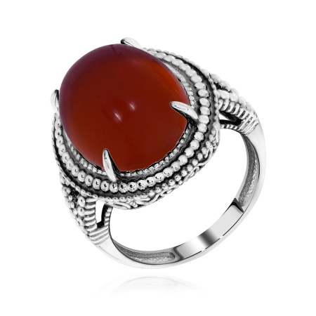 Купить кольцо из серебра с агатом в интернет-магазине KRASNOE