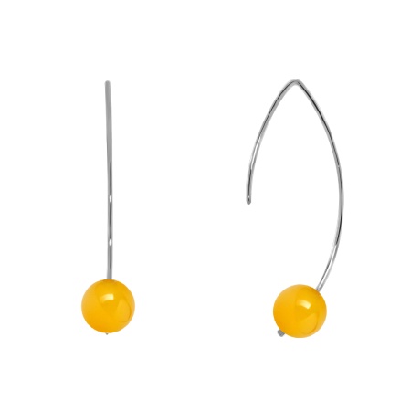 Серьги из серебра с агатами 2340391063-50 от KRASNOE, металл Серебро, вставка Агат