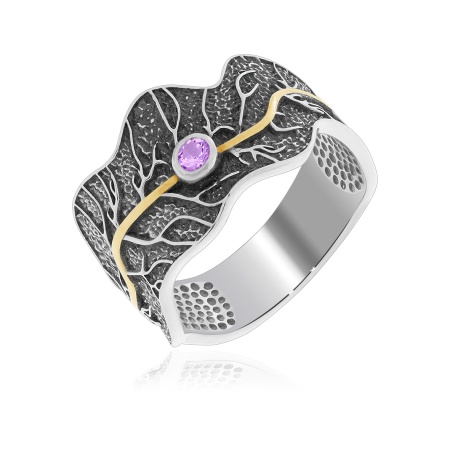 Купить кольцо из серебра с аметист в интернет-магазине KRASNOE
