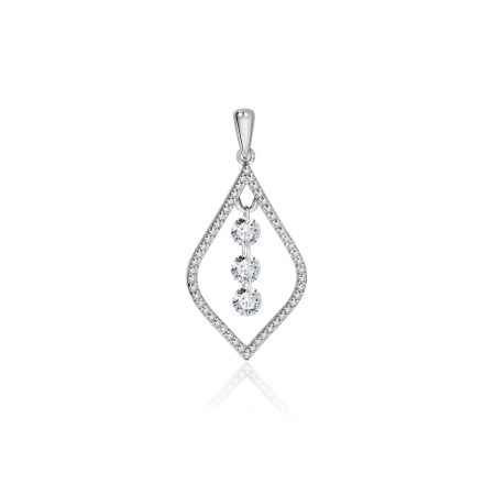 Купить подвеска из серебра с фианитами