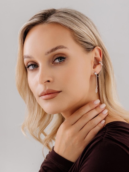 Серьги из серебра без вставок в ювелирном интернет-магазине