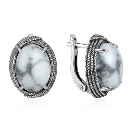 Серьги из серебра с кахолонгами