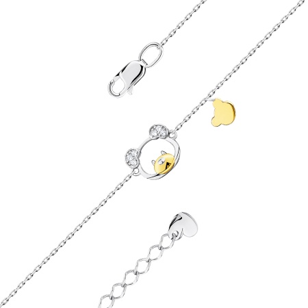 Купить браслет из серебра с фианитами