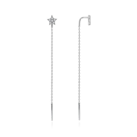 Серьги из серебра с фианитами 2340201629л-3-1 от KRASNOE, металл Серебро, вставка Фианит